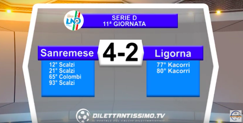 SANREMESE – LIGORNA 4-2: Highlights della partita