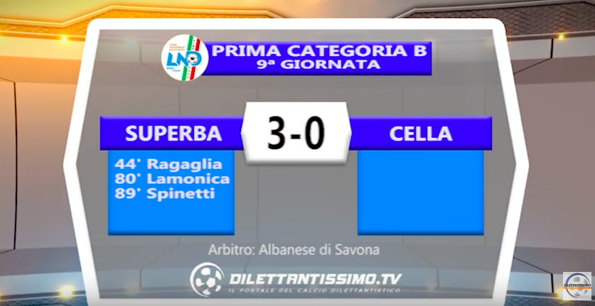 SUPERBA – CELLA 3-0: Highlights della partita + interviste