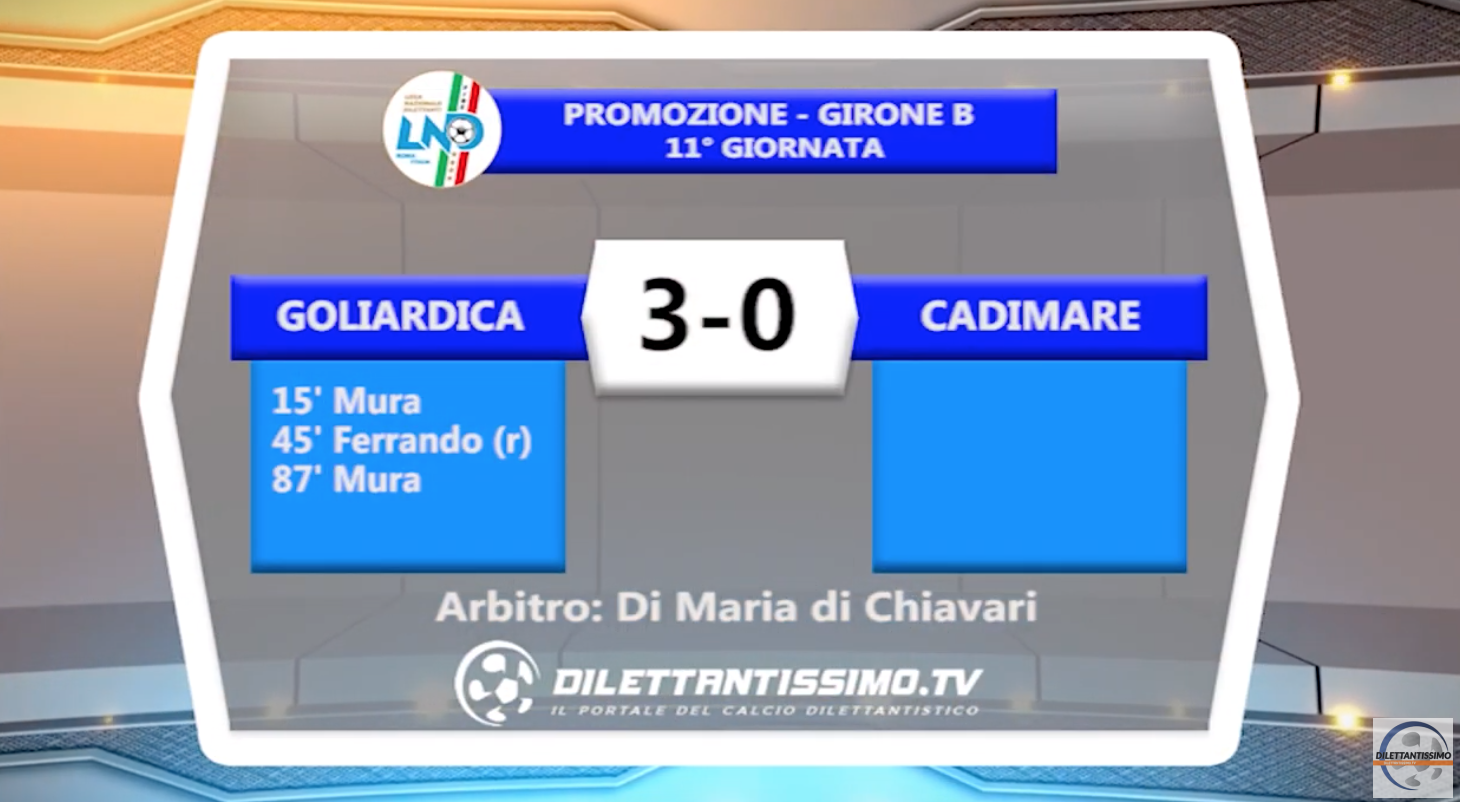 VIDEO – GOLIARDICA – CADIMARE 3-0: le immagini del match e le interviste