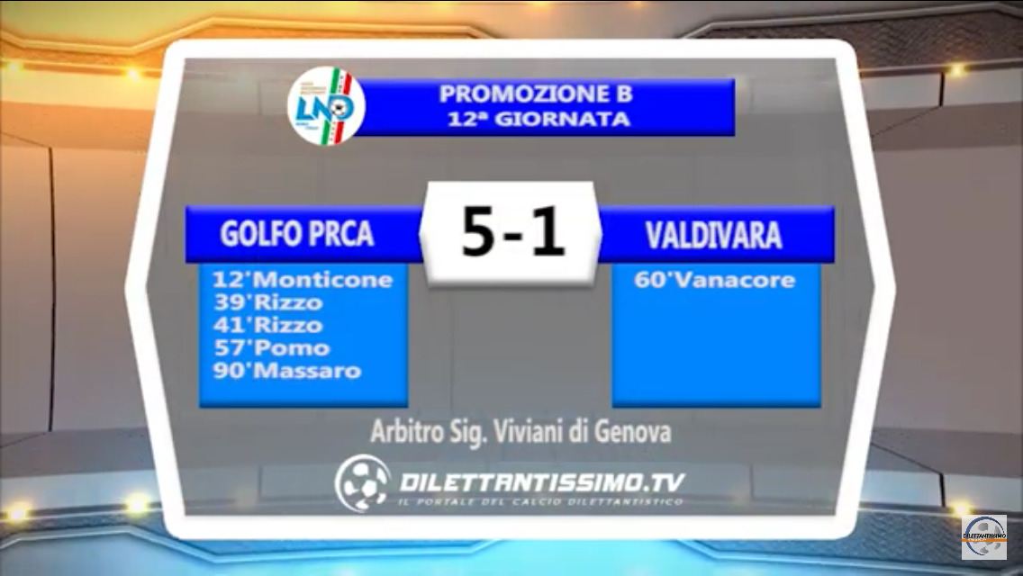 GOLFO PRCA – VALDIVARA 5-1 Highlights + Interviste
