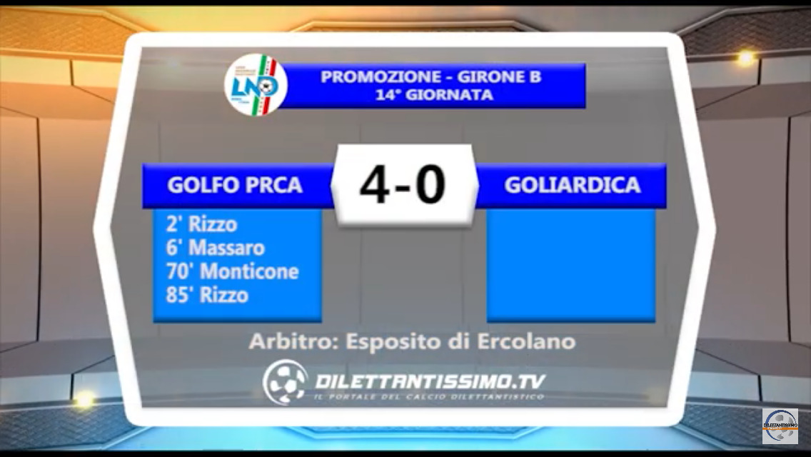 GOLFO PRCA – GOLIARDICA 4-0: Highlights della partita + interviste