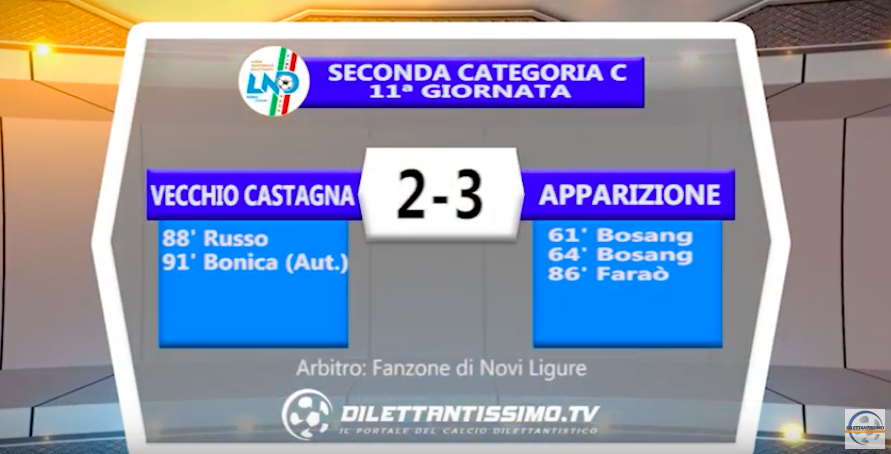 VECCHIO CASTAGNA – APPARIZIONE 2-3: Highlights della partita + interviste