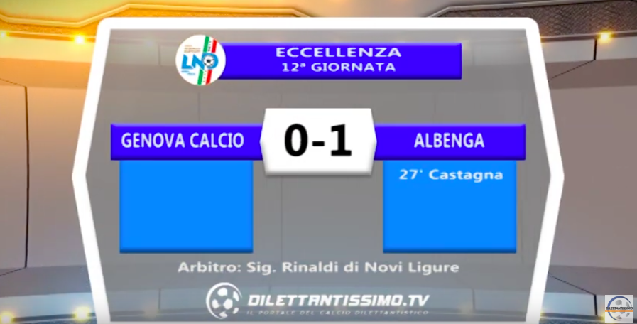 GENOVA CALCIO – ALBENGA 0-1: Highlights + moviola e interviste