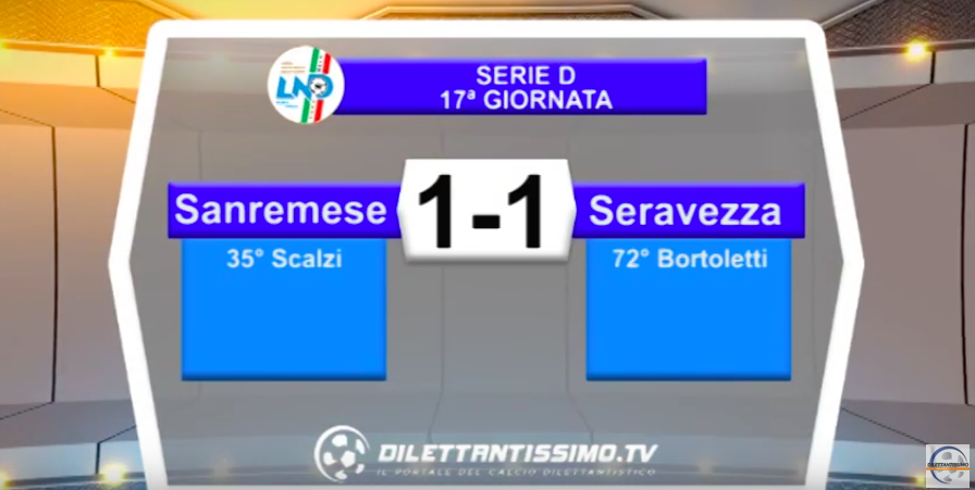 SANREMESE – SERAVEZZA 1-1: Highlights della partita