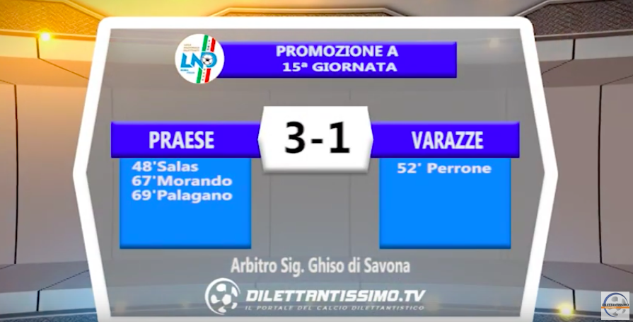 PRAESE – VARAZZE 3-1: Highlights della partita + interviste