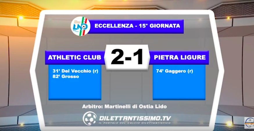 ATHLETIC CLUB – PIETRA LIGURE 2-1: Highlights della partita + interviste