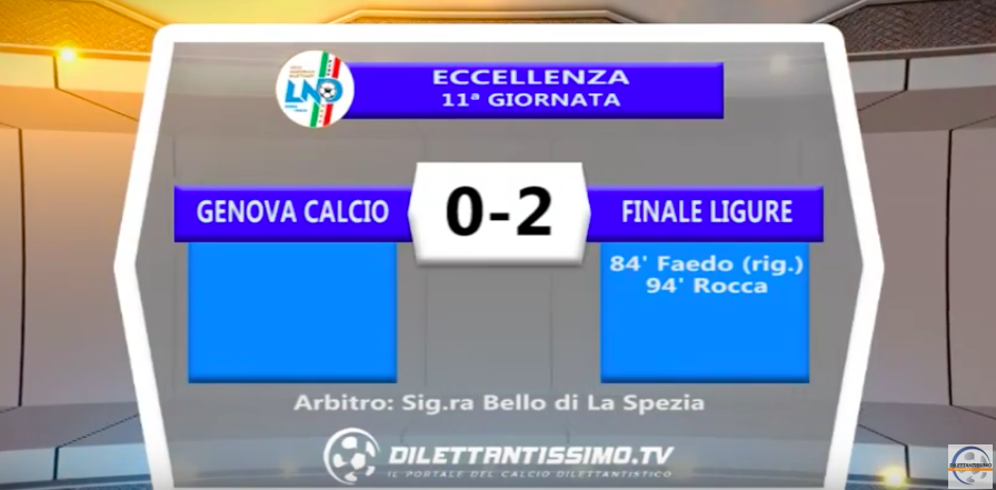 GENOVA CALCIO – FINALE LIGURE 0-2: Highlights della partita + interviste