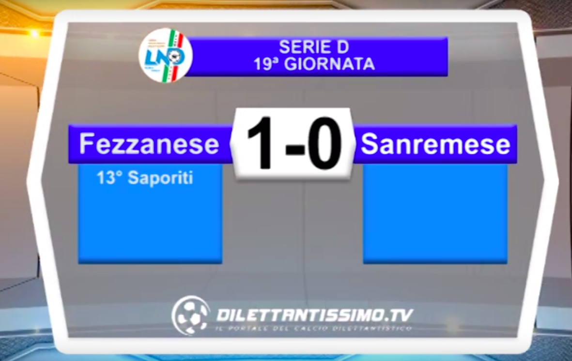 FEZZANESE-SANREMESE 1-0: HIGHLIGHTS DELLA PARTITA