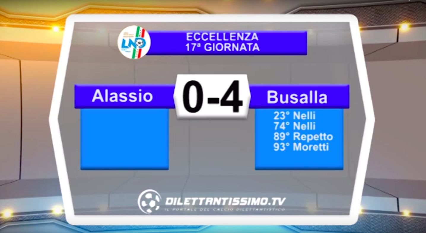 ALASSIO-BUSALLA 0-4: HIGHLIGHTS DELLA PARTITA