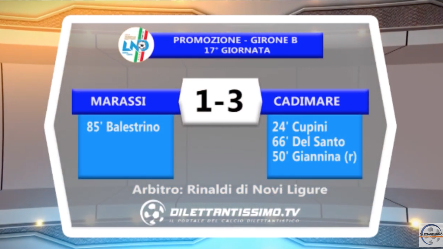 MARASSI – CADIMARE 1-3: HIGHLIGHTS DELLA PARTITA