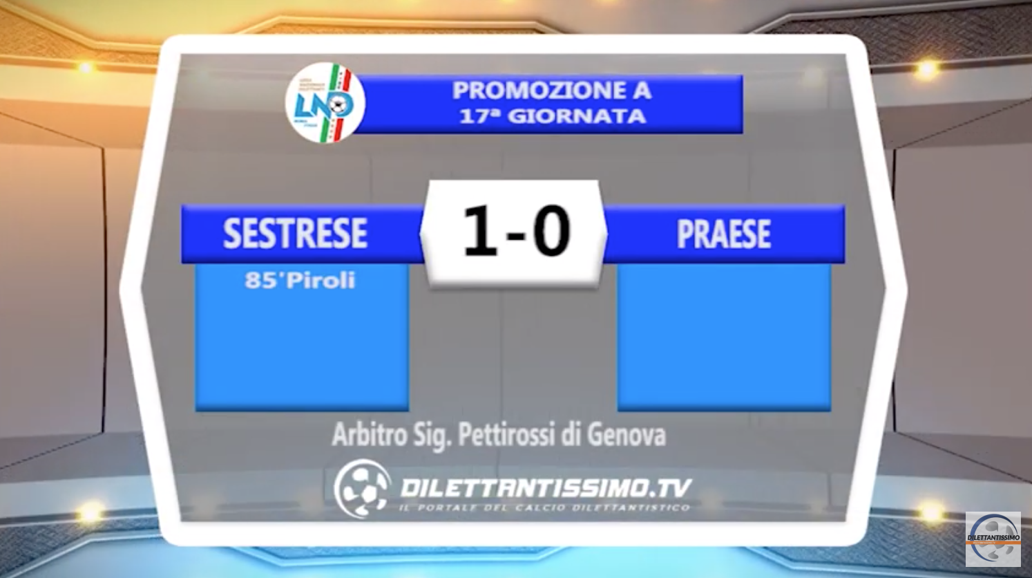 SESTRESE – PRAESE 1-0: HIGHLIGHTS DELLA PARTITA + INTERVISTE