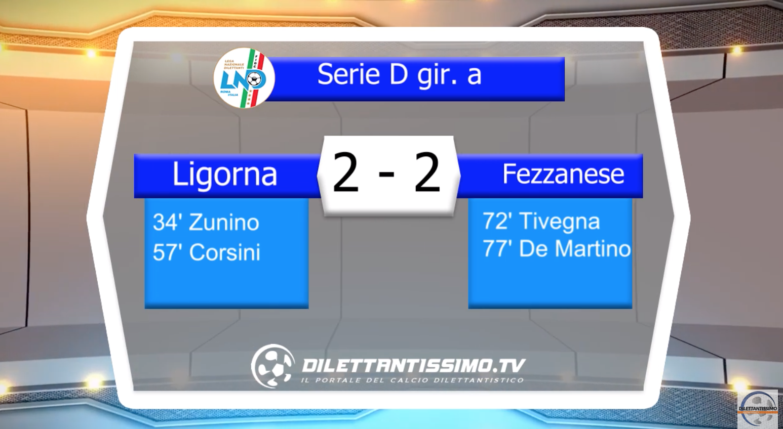 LIGORNA – FEZZANESE 2-2: HIGHLIGHTS DELLA PARTITA