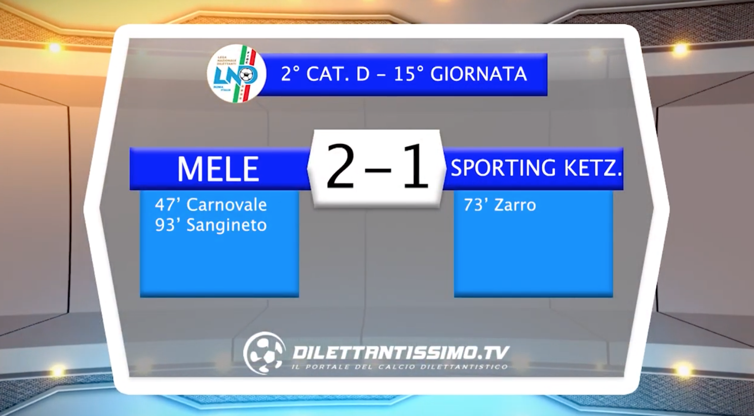 MELE – SPORTING KETZMAJA 2-1: HIGHLIGHTS DELLA PARTITA + INTERVISTE