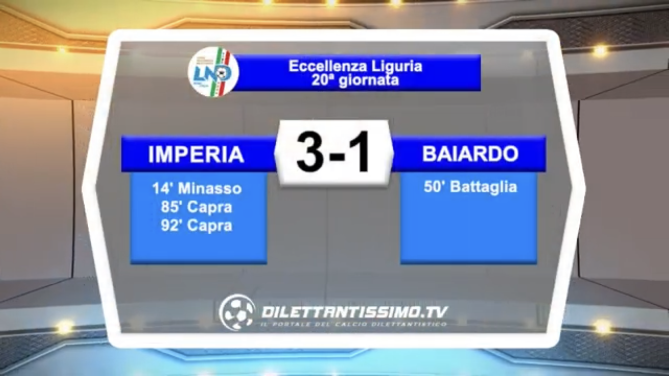 IMPERIA-BAIARDO: HIGHLIGHTS DELLA PARTITA + INTERVISTA