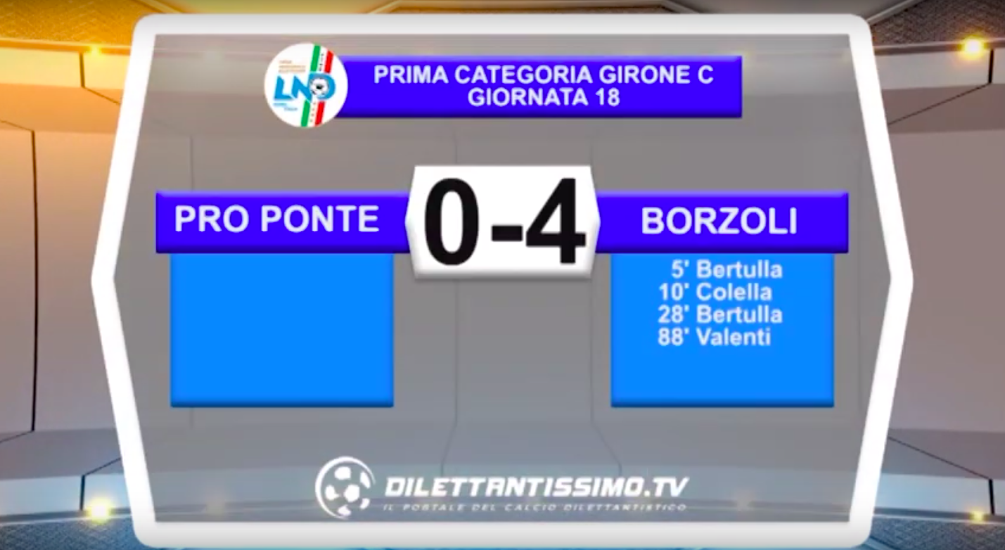 PRO PONTEDECIMO-BORZOLI: HIGHLIGHTS DELLA PARTITA