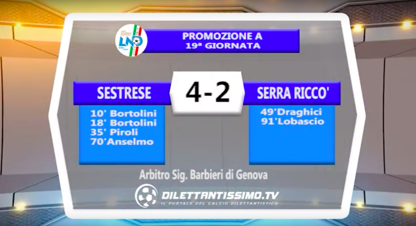 SESTRESE-SERRA RICCÒ: GLI HIGHLIGHTS DELLA PARTITA