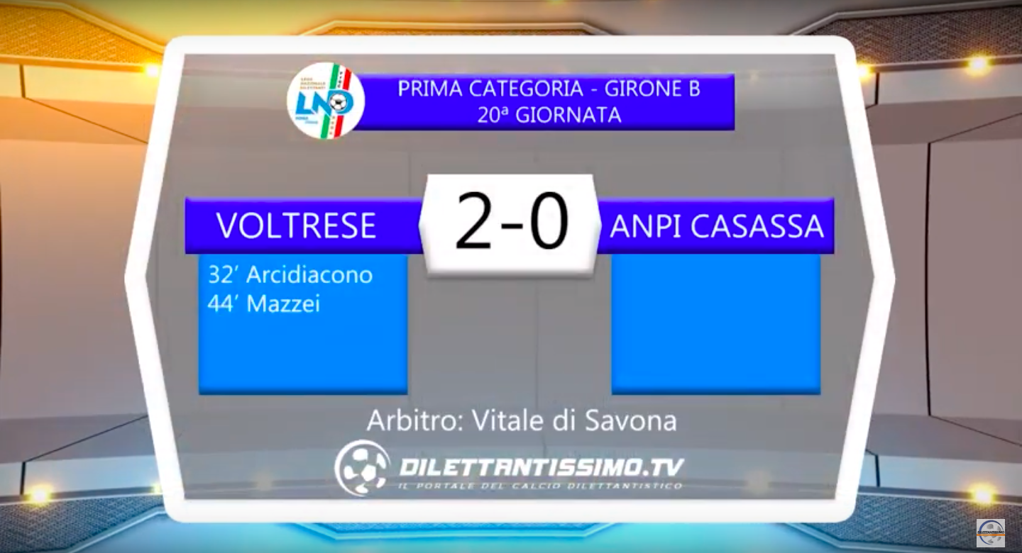 VOLTRESE – ANPI CASASSA: HIGHLIGHTS DELLA PARTITA