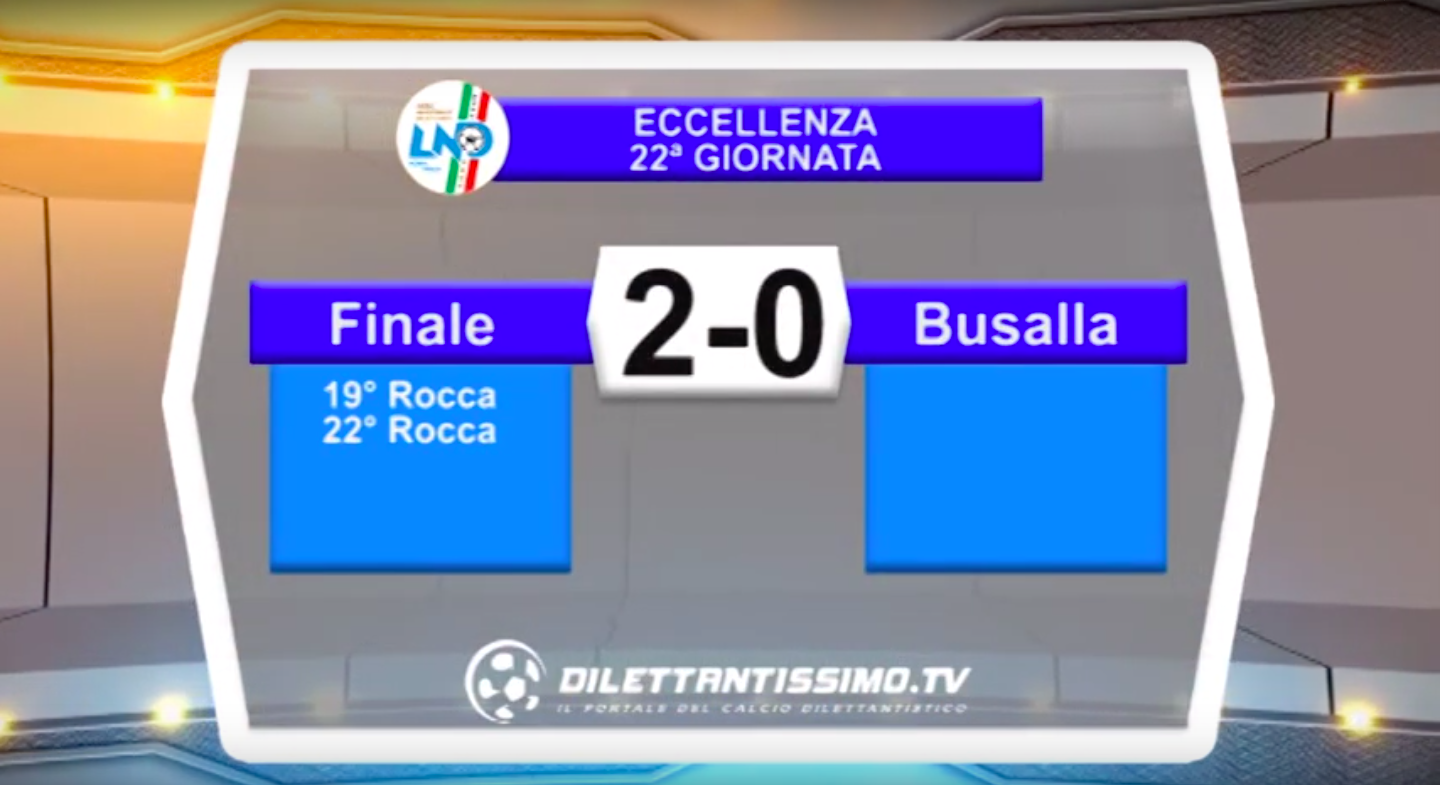 FINALE – BUSALLA: HIGHLIGHTS DELLA PARTITA