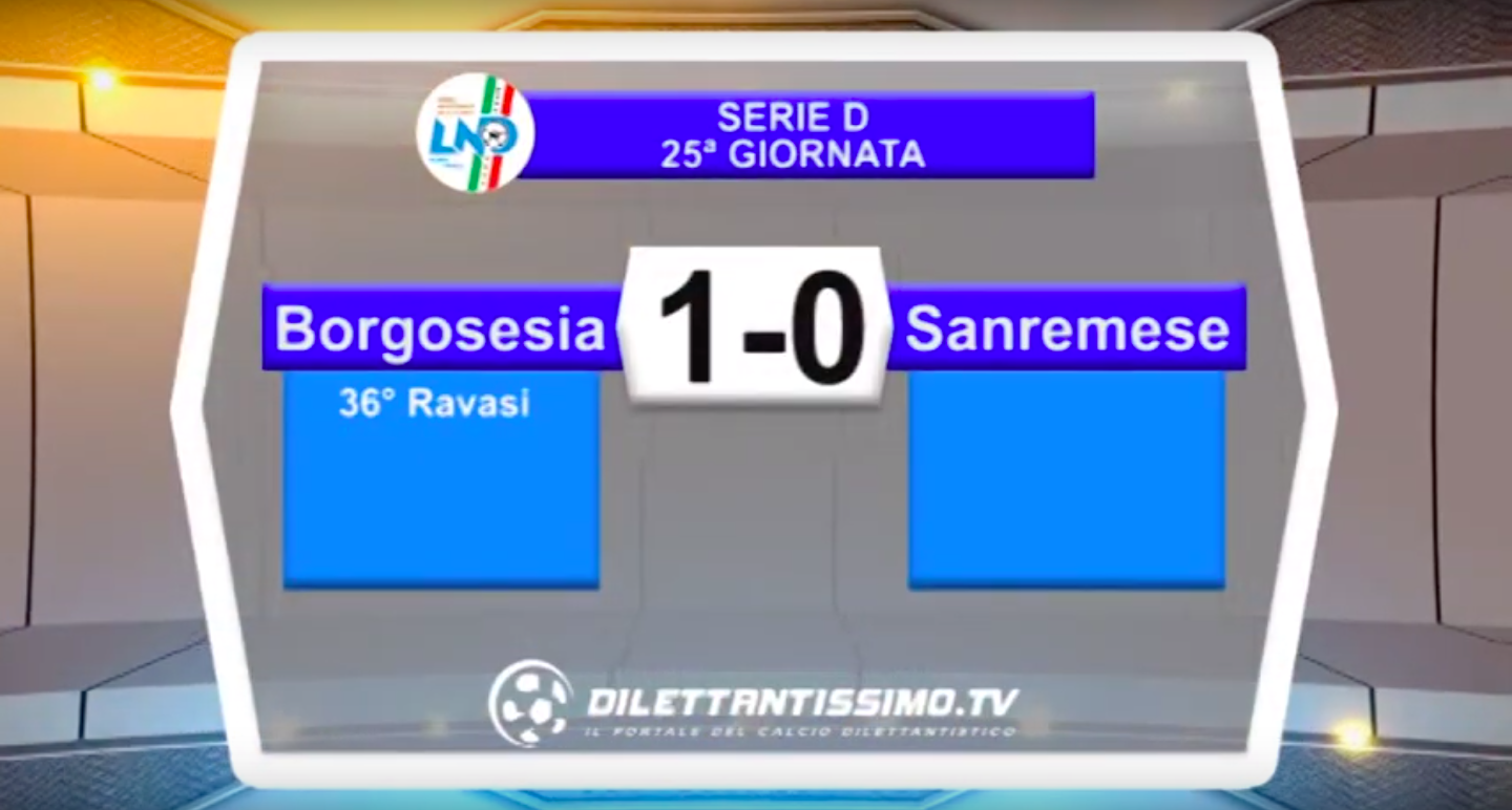 BORGOSESIA – SANREMESE: HIGHLIGHTS DELLA PARTITA