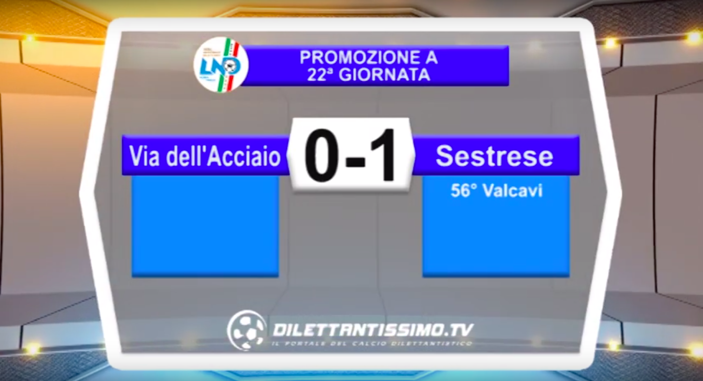 VIA DELL’ACCIAIO – SESTRESE: HIGHLIGHTS DELLA PARTITA