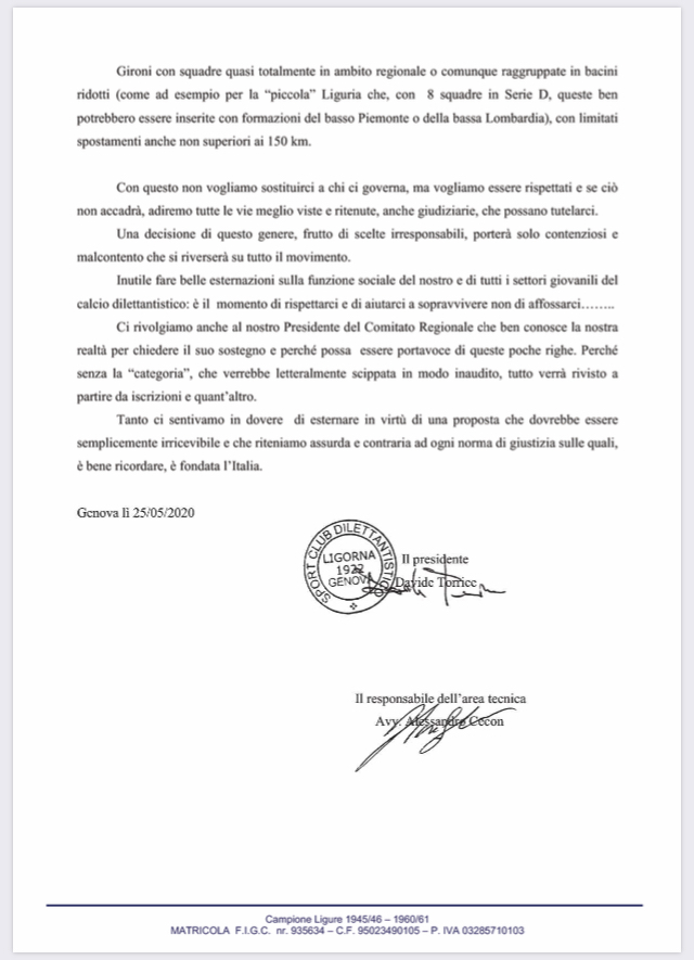 Lettera Ligorna