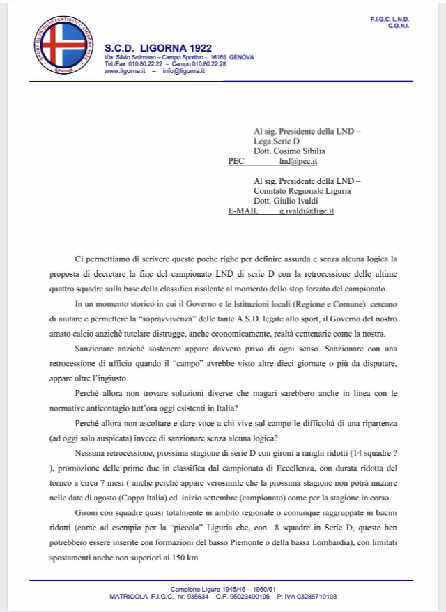 Lettera del ligorna
