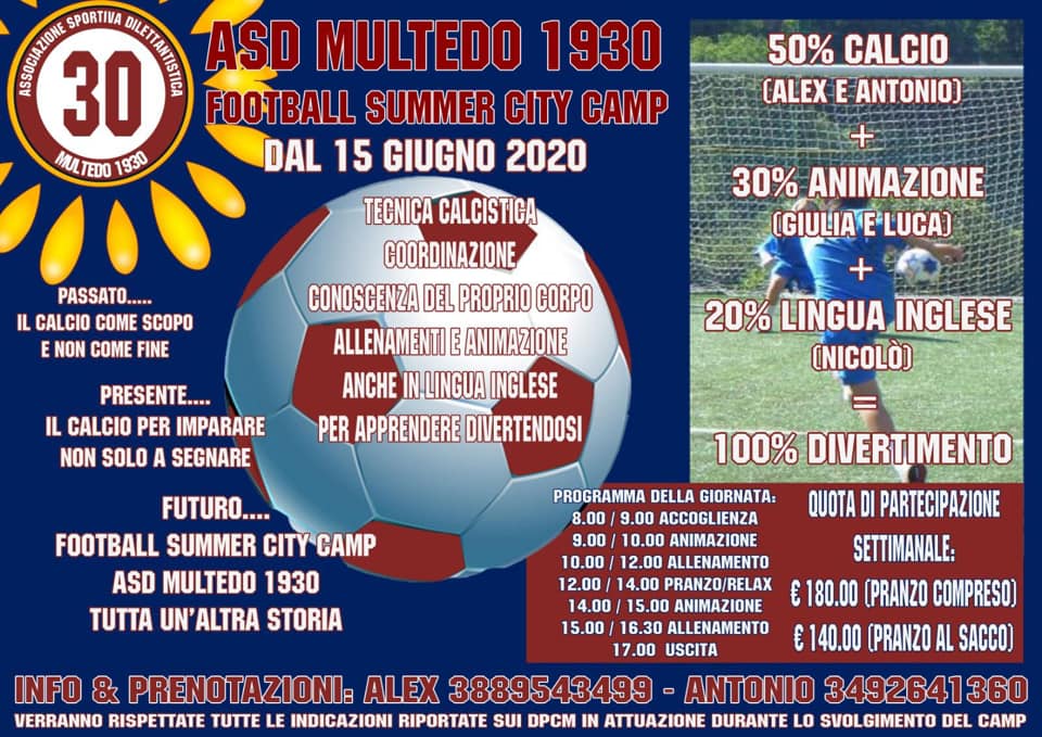 Multedo, "Football Summer City Camp"