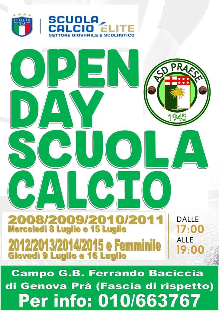 open day scuola calcio