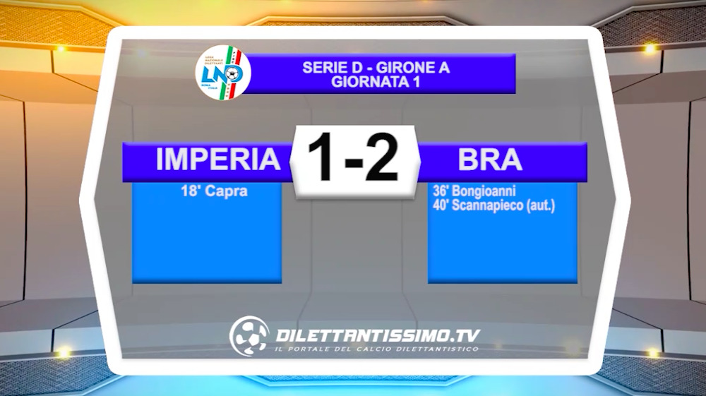Serie D, Imperia-Bra 1-2: highlights della partita + interviste
