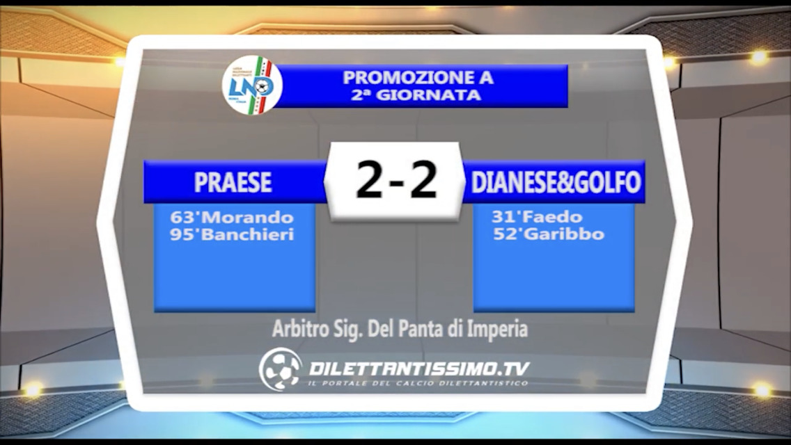 VIDEO – PRAESE-GOLFO DIANESE 2-2: le immagini del match e le interviste post partita