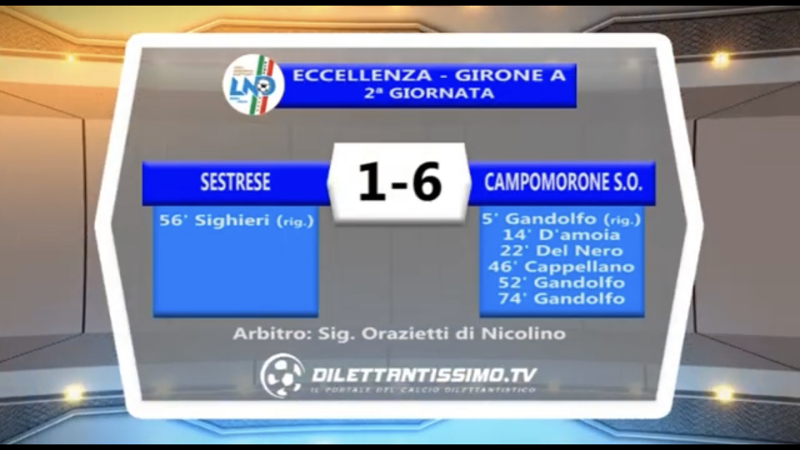 VIDEO – SESTRESE-CAMPOMORONE 1-6: le immagini del match e le interviste post partita