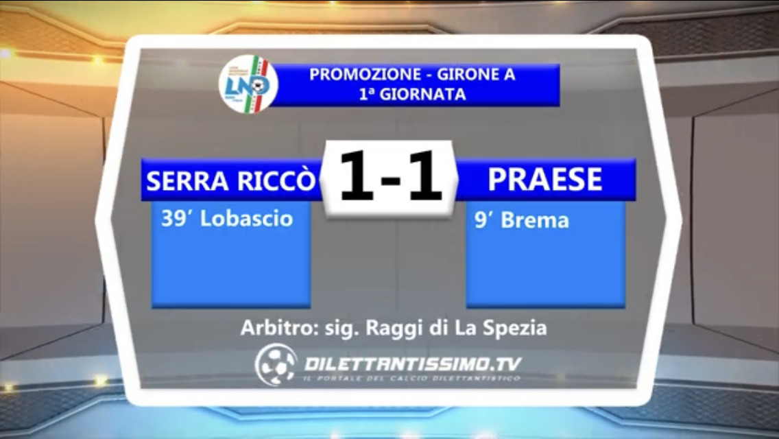 VIDEO: SERRA RICCO’ – PRAESE 1-1 HIGHLIGHTS e INTERVISTE