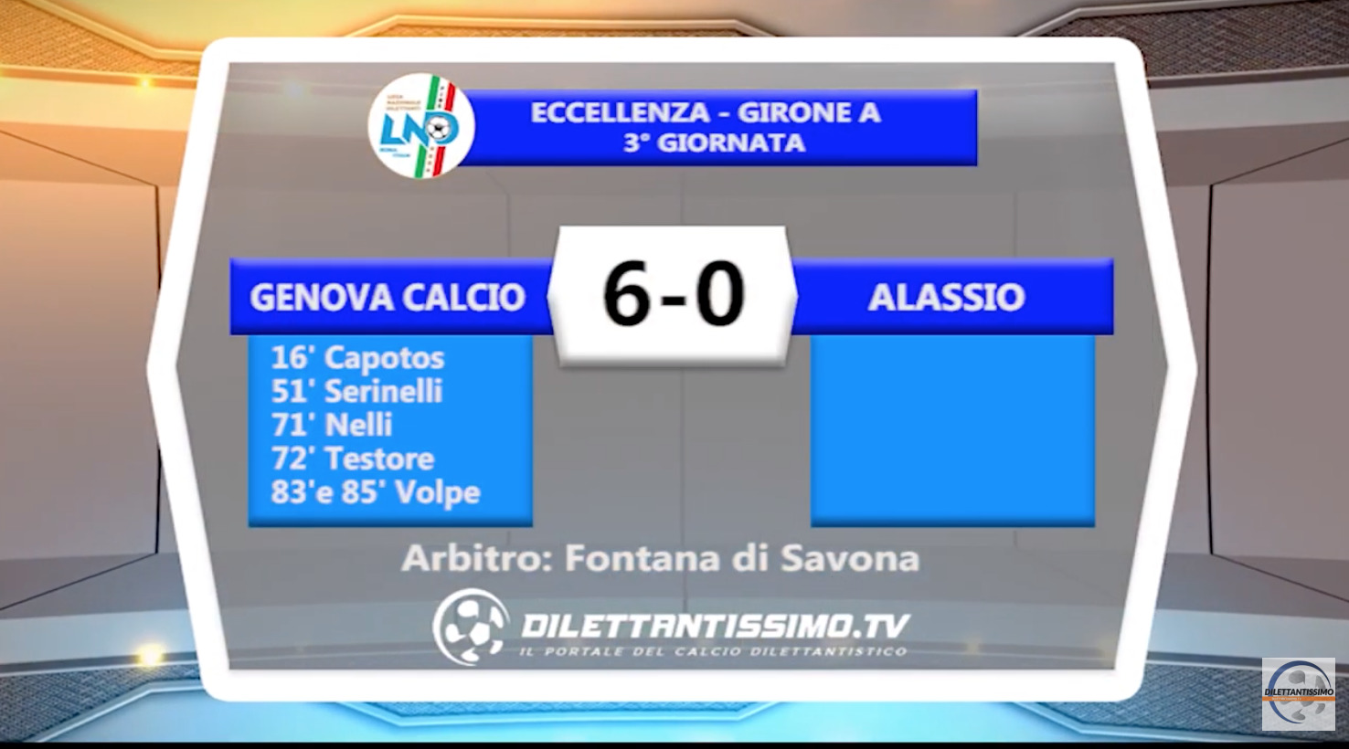 VIDEO – GENOVA CALCIO – ALASSIO 6-0: le immagini del match e le interviste