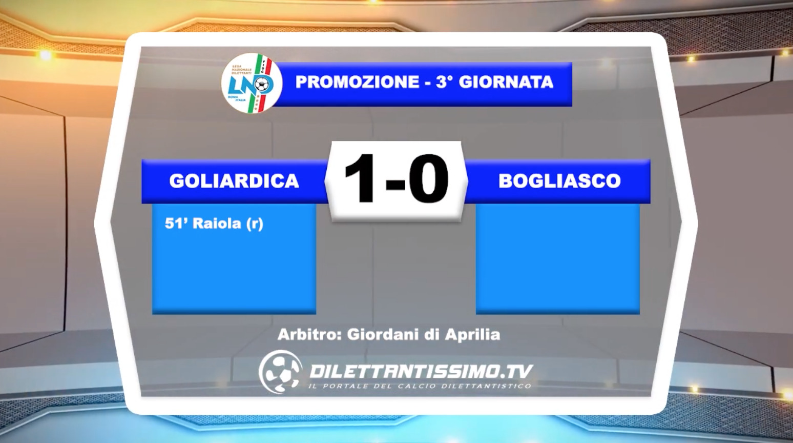 goliardica - bogliasco 1-0