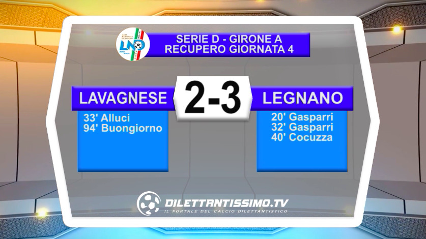 VIDEO | LAVAGNESE-LEGNANO 2-3: LE IMMAGINI DEL MATCH