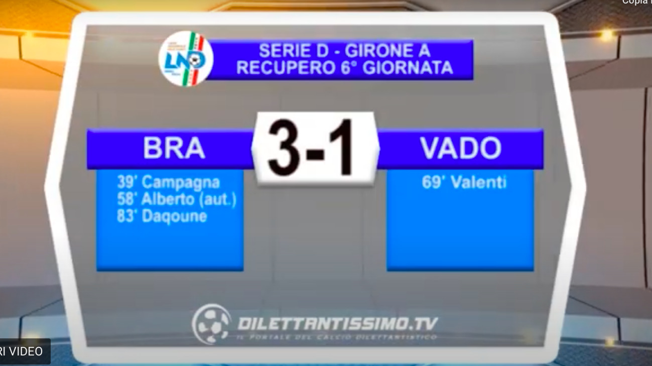 VIDEO | BRA-VADO 3-1: LE IMMAGINI DEL MATCH