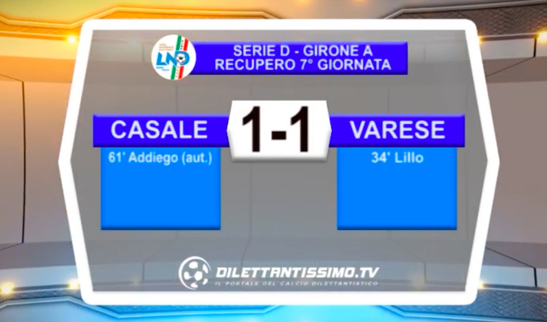 VIDEO | CASALE-VARESE 1-1: LE IMMAGINI DEL MATCH