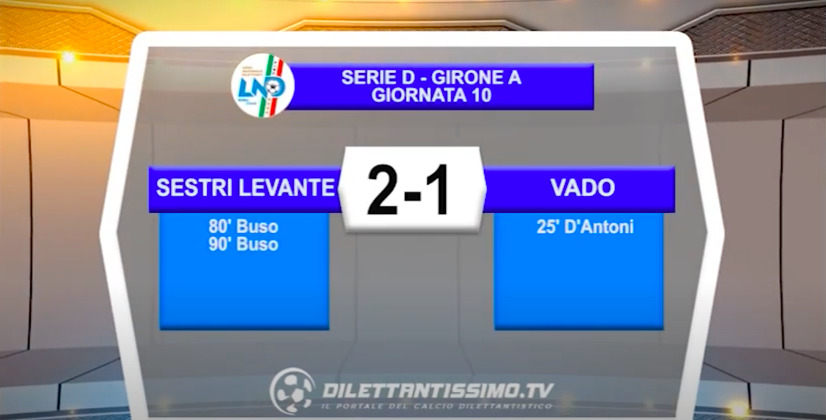 VIDEO|SESTRI LEVANTE-VADO 2-1: LE IMMAGINI DEL MATCH