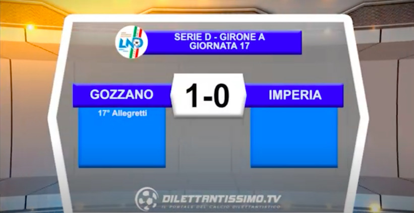 VIDEO|GOZZANO-IMPERIA 1-0: LE IMMAGINI DEL MATCH