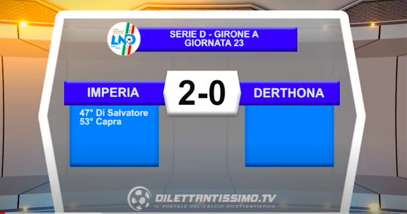 VIDEO|IMPERIA-DERTHONA 2-0: LE IMMAGINI DEL MATCH E LE INTERVISTE