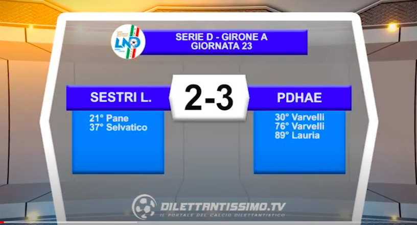 VIDEO|Sestri Levante-PONTDONNAZ 2-3: LE IMMAGINI DEL MATCH