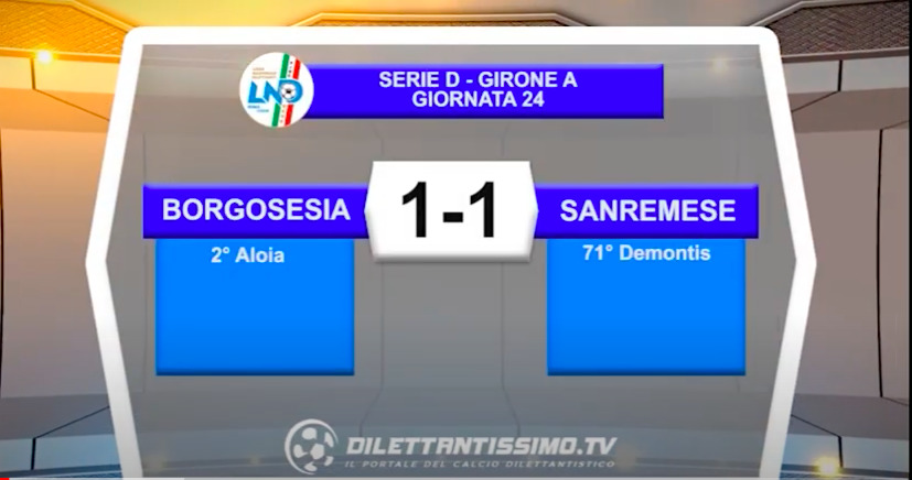 BORGOSESIA-SANREMESE 1-1: LE IMMAGINI DEL MATCH