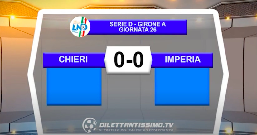 VIDEO|CHIERI-IMPERIA 0-0: LE IMMAGINI DEL MATCH