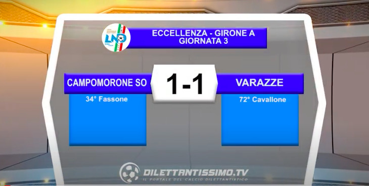 VIDEO|CAMPOMORONE-VARAZZE 1-1: LE IMMAGINI DEL MATCH E LE INTERVISTE