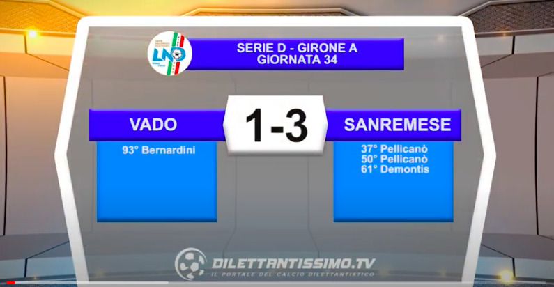 VIDEO| VADO-SANREMESE 1-3: LE IMMAGINI DEL MATCH