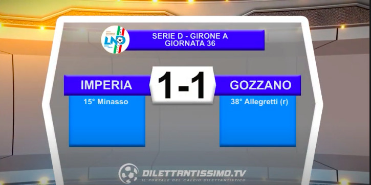 VIDEO| IMPERIA-GOZZANO 1-1: LE IMMAGINI DEL MATCH E LE INTERVISTE