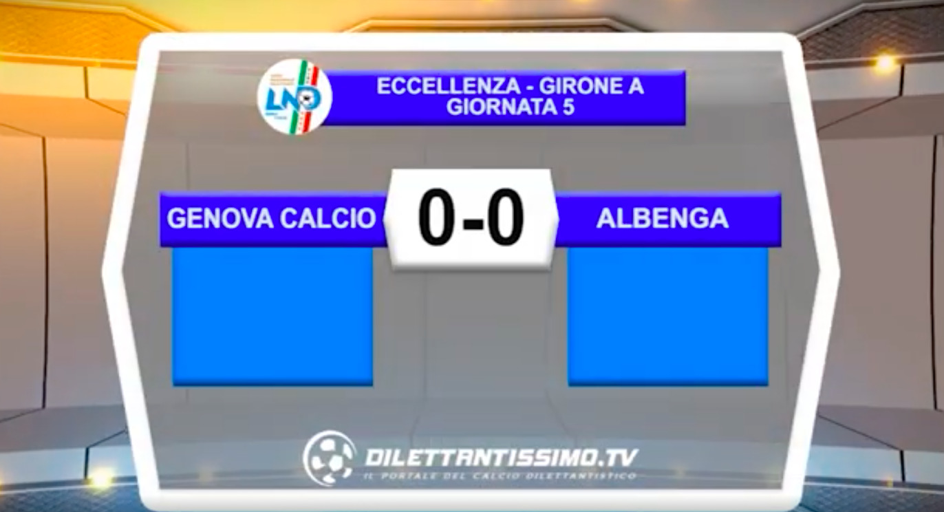 Genova Calcio-ALBENGA 0-0: GLI HIGHLIGHTS DELLA PARTITA