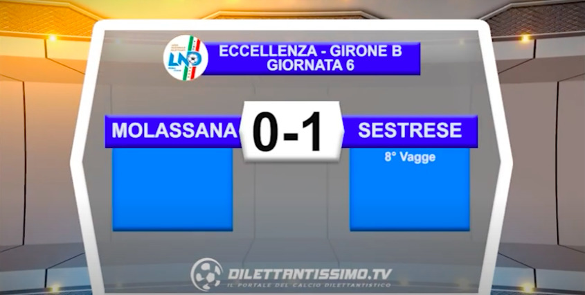 MOLASSANA-SESTRESE 0-1: GLI HIGHLIGHTS DELLA PARTITA