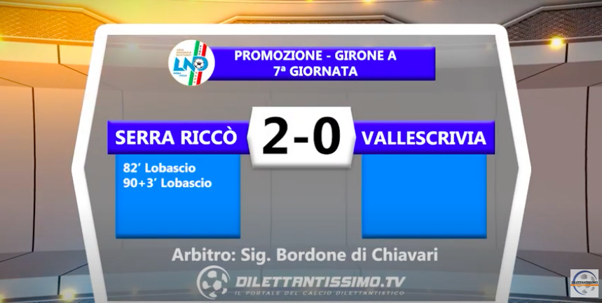 SERRA RICCÒ-VALLESCRIVIA  2-0: GLI HIGHLIGHTS DELLA PARTITA