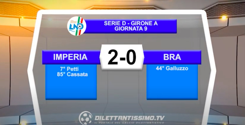 IMPERIA-BRA 2-0: GLI HIGHLIGHTS DELLA PARTITA